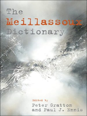 cover image of The Meillassoux Dictionary